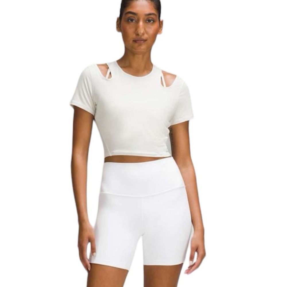 NWT - Lululemon crop top with shoulder cutouts - size 10